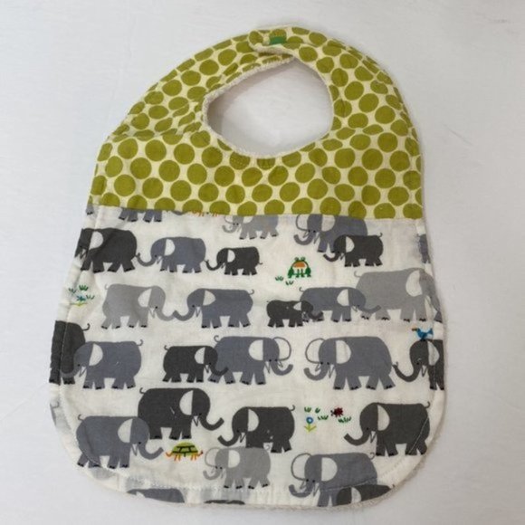 ADEN + ANAIS Classic Muslin Bibs + No Brand Elephant Bib For Baby Set of 4 Bibs - Picture 6 of 8
